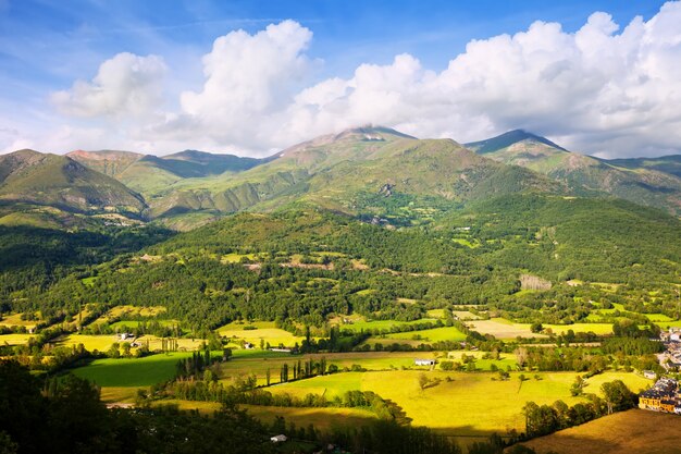 Valley at Pyrenees mountains