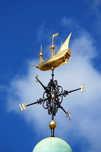 Free photo vane with a boat