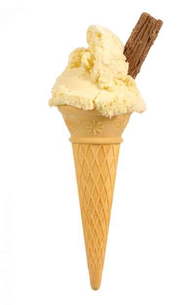 Vanilla ice cream cone 