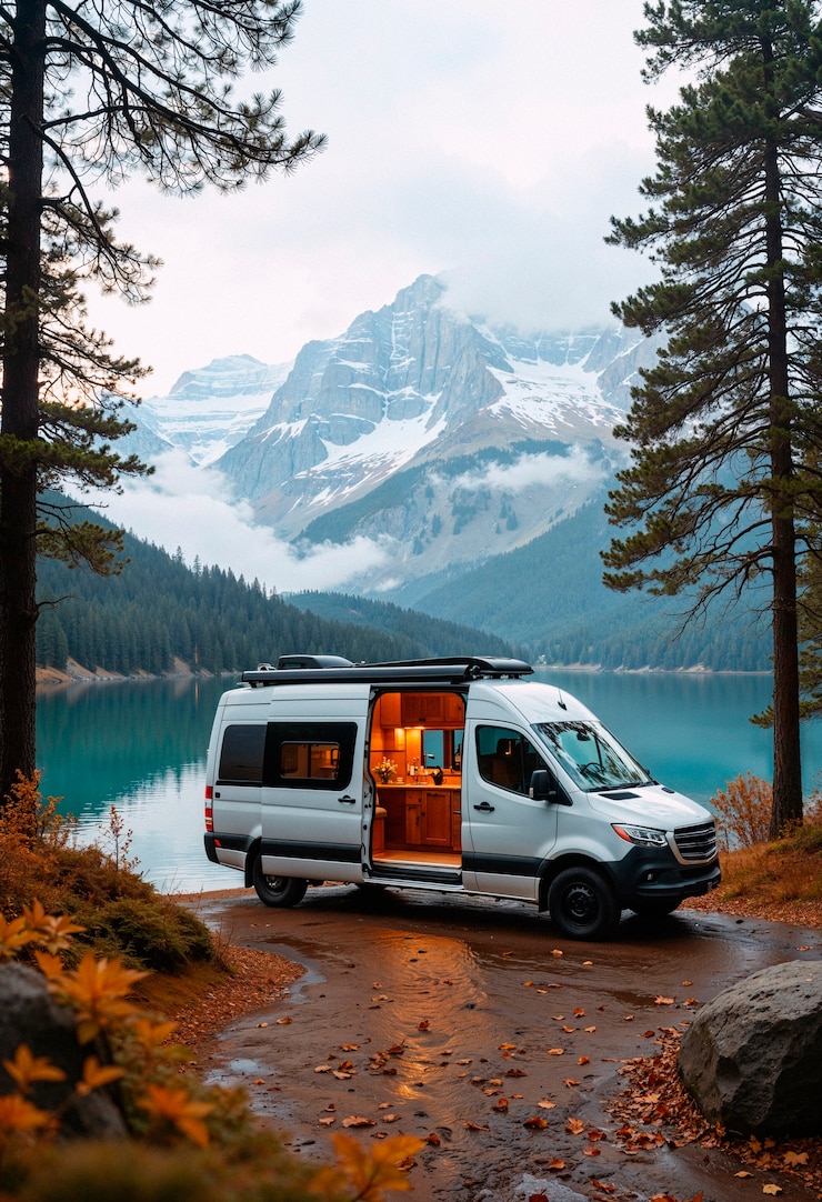 Free Photo vanlife mountain escape