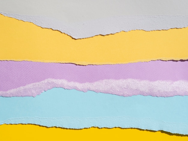 variety of abstract composition with colour papers