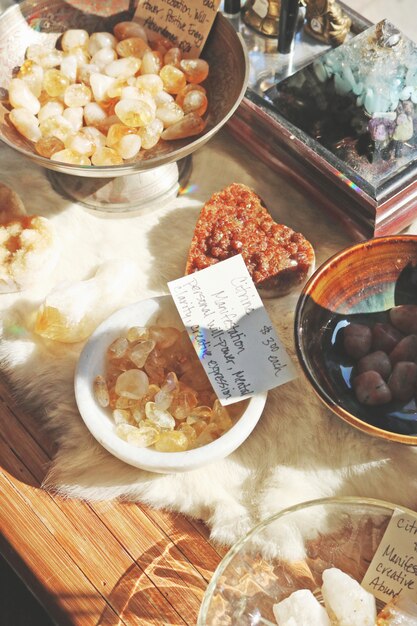 Variety of crystals and rocks