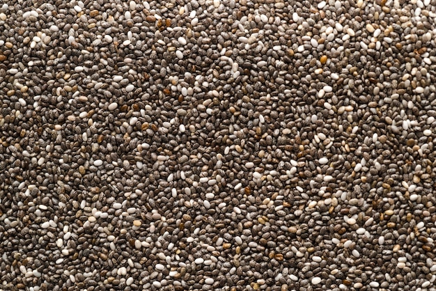 Variety of seeds top view background