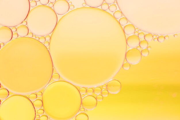 Variety of yellow abstract bubbles texture