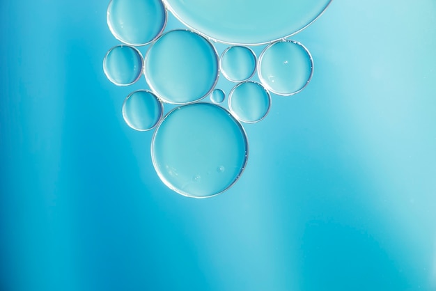 Various abstract turquoise bubbles texture