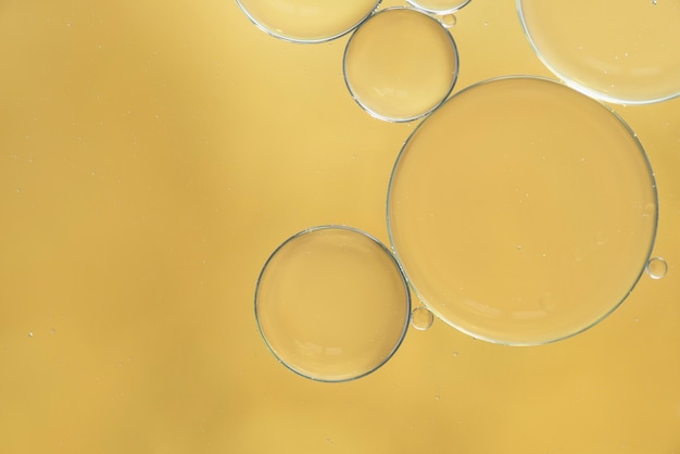 Free photo various abstract yellow bubbles texture