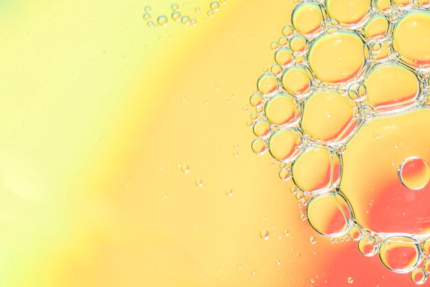 Various abstract yellow bubbles texture