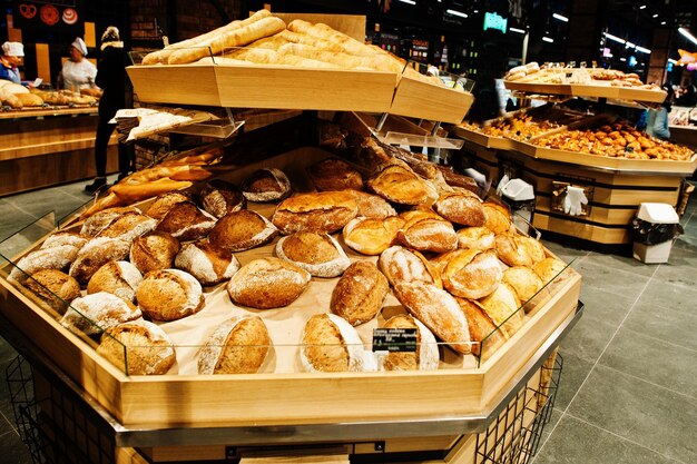 Various baking on supermarket shelves for sale