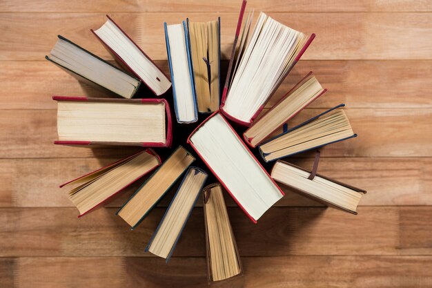 Various book on a desk