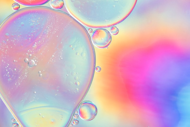 Free photo various bright abstract bubbles texture