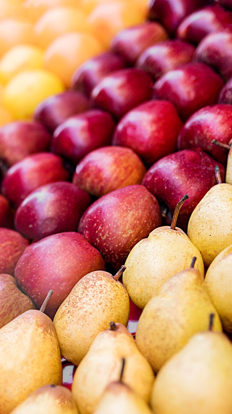 Free Photo various delicious fruit high view