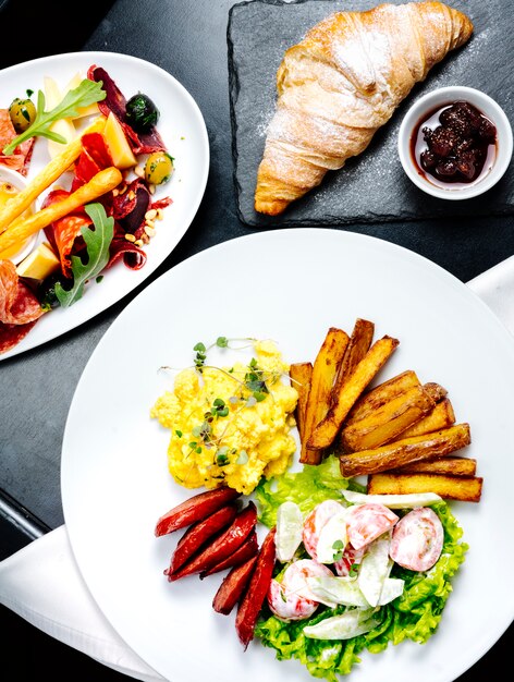 various food served on the table