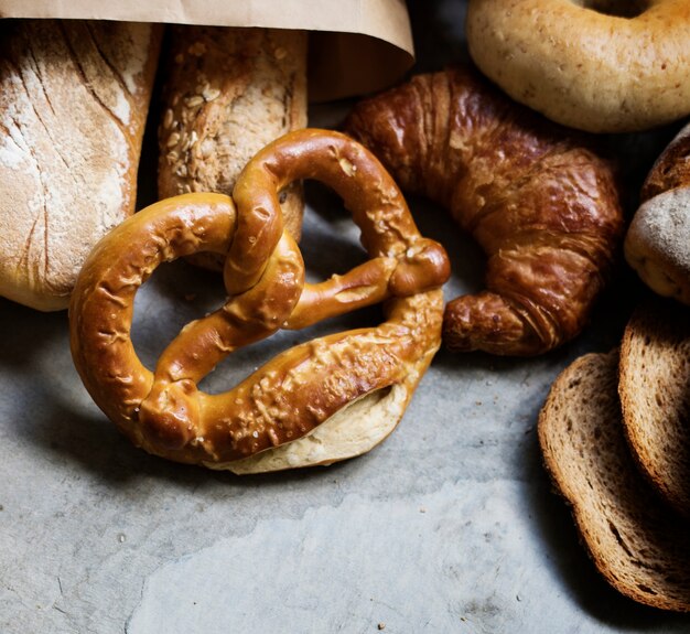 Various of fresh baked bread