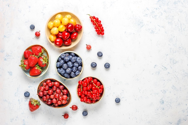 Various fresh summer berries