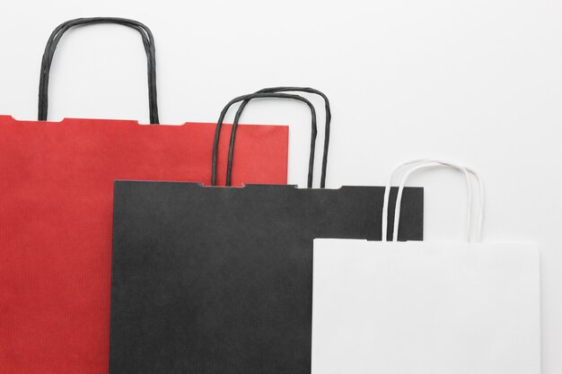 Various shopping bags cyber monday concept