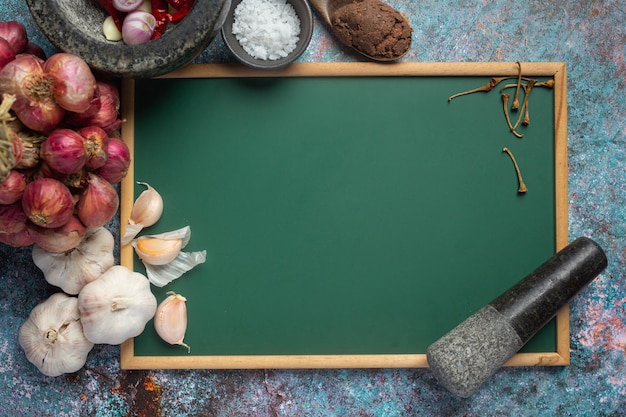 Various spices and herbs for cooking on black