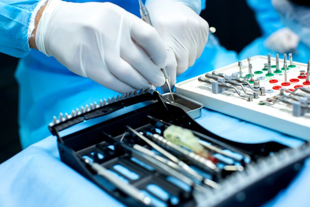 Various tools in dental clinic