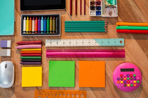 Various types of stationery