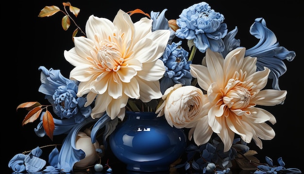 A vase of flowers brings nature beauty indoors a gift of freshness and elegance generated by artificial intellingence