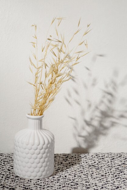 Vase with dry wheat