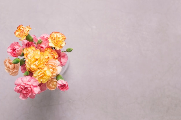 Vase with lovely carnations