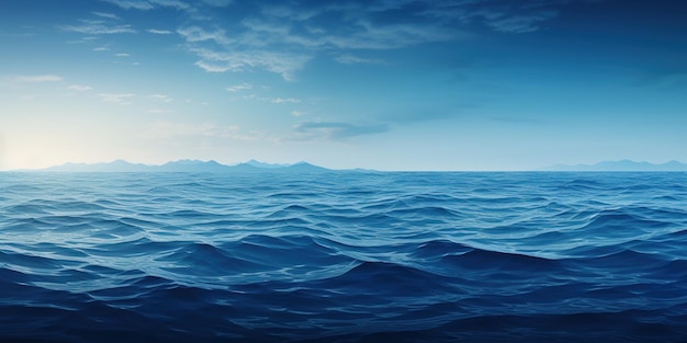 Free photo vast ocean background providing a serene blue canvas