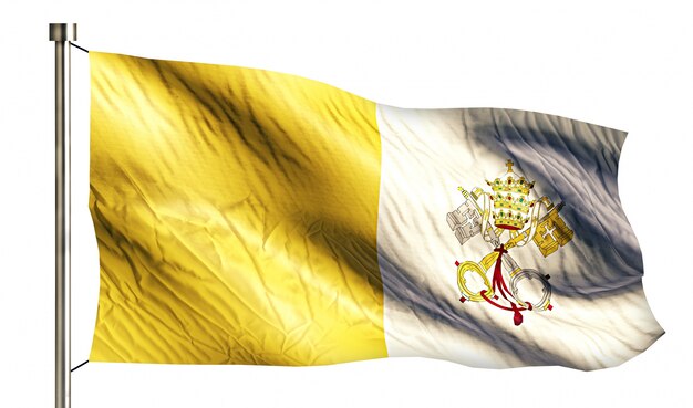 Vatican City National Flag Isolated 3D White Background