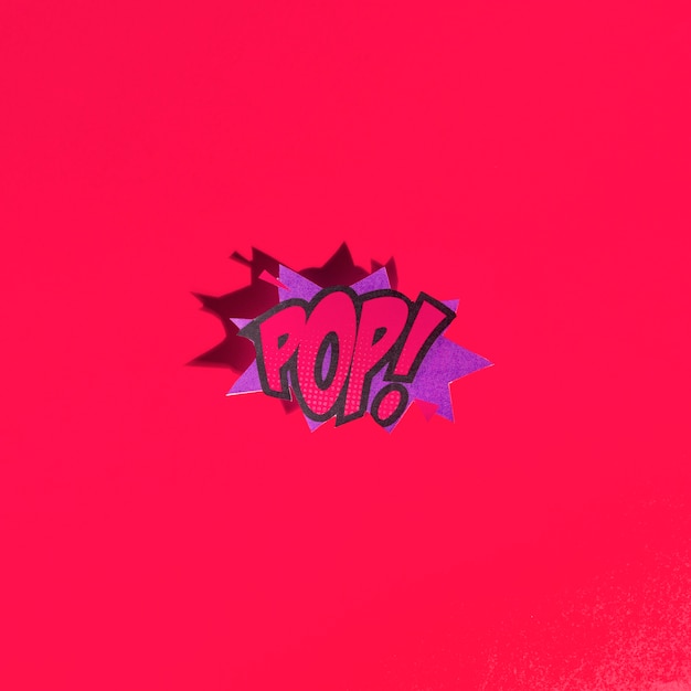 Free photo vector pop art bright speech bubble in comic style on red background