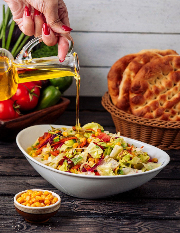 Free Photo vegetable salad on the table