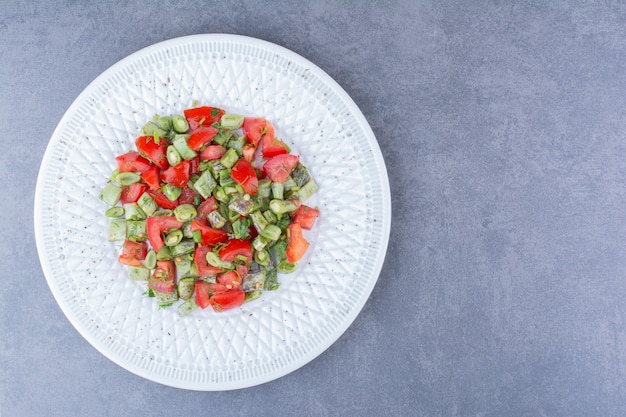 トマトとインゲンの野菜サラダ