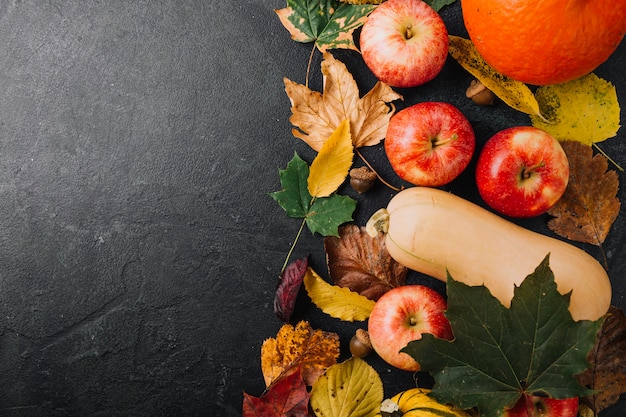 Vegetables and leaves