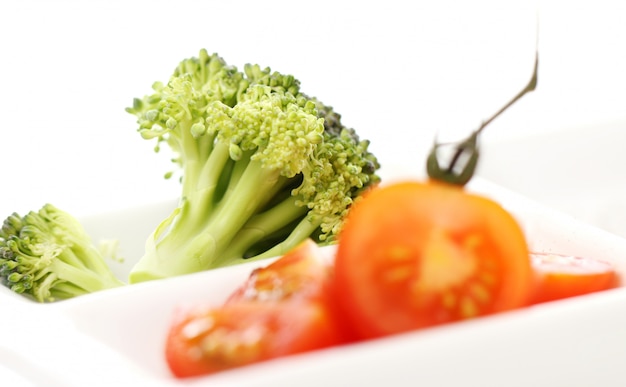 Free photo vegetables in the plate