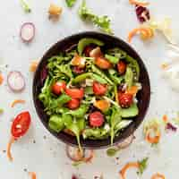 Free photo vegetables salad on table