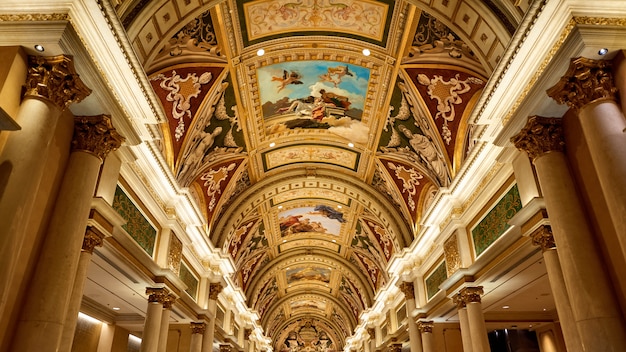 Venetian hotel from inside, Las Vegas, USA