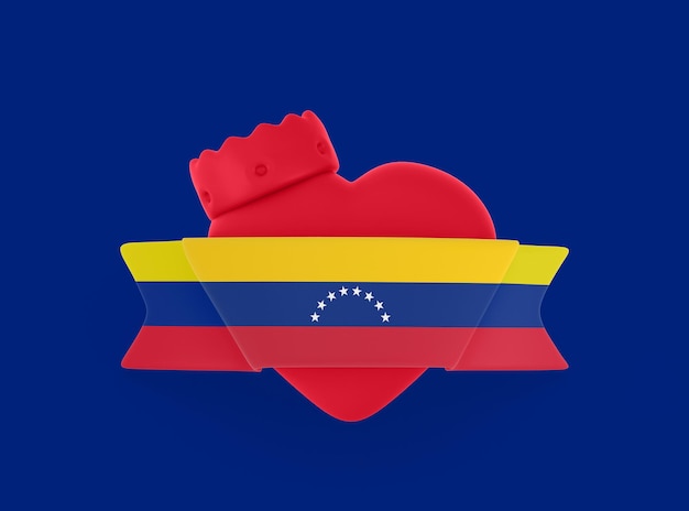 Free photo venezuela heart banner