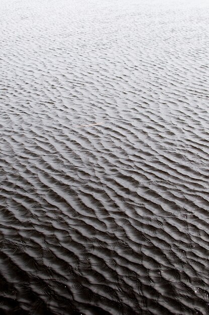 Vertical close view of the dark water of the sea