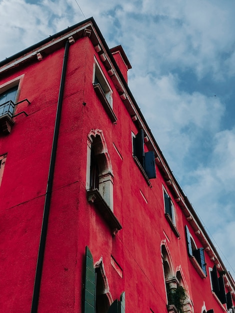 Vertical low angle shot of an old building