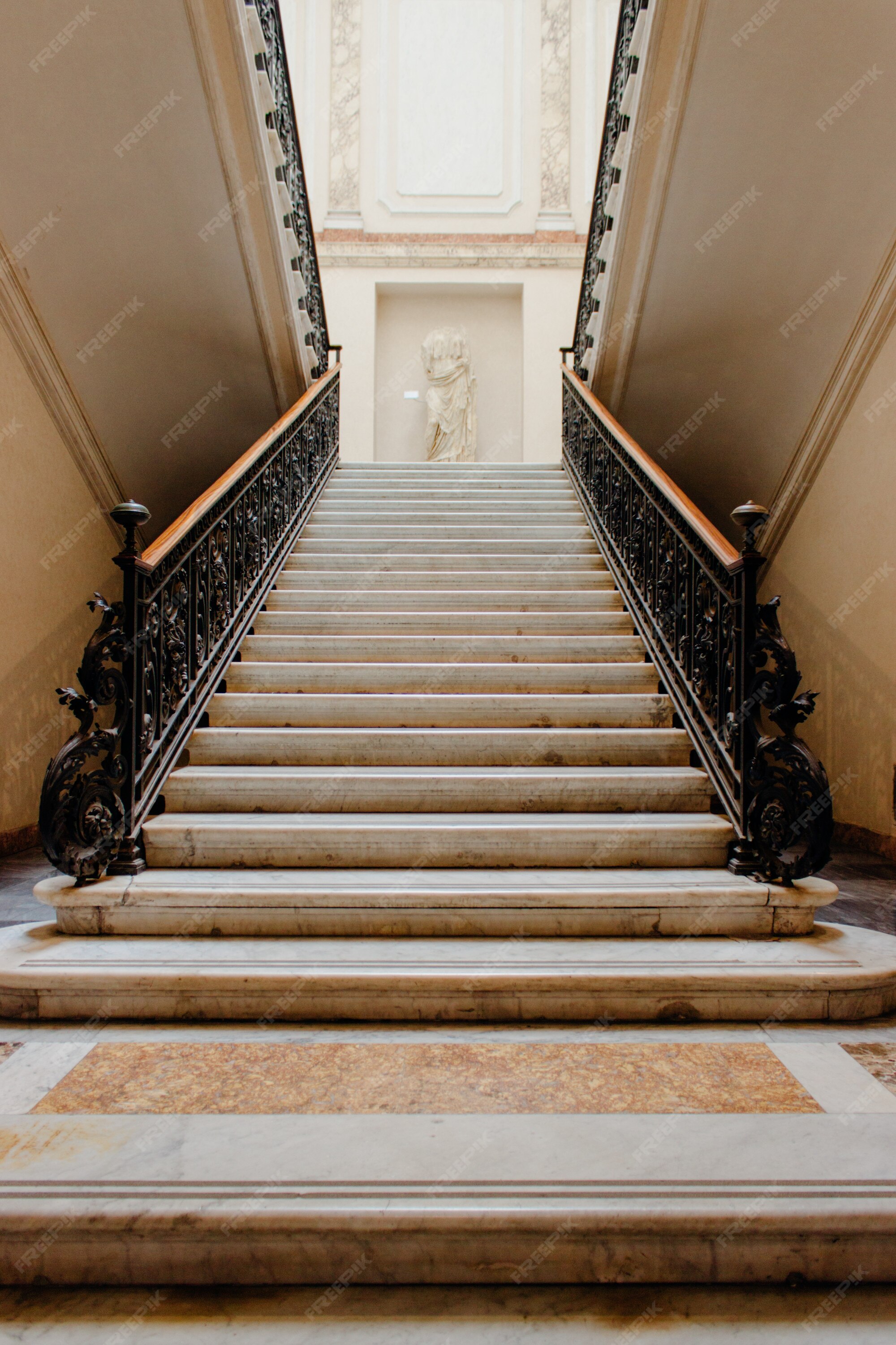 marble staircase in the hotel. many steep steps, a sharp turn on the stairs  down. natural stone on the stairs, expensive material, smooth texture  15582636 Stock Photo at Vecteezy