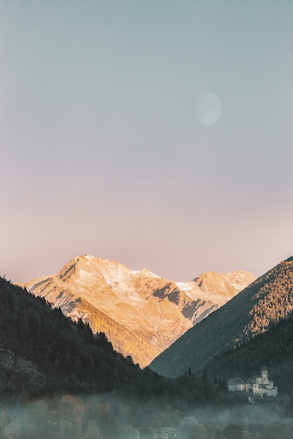 Vertical Mountains Landscape