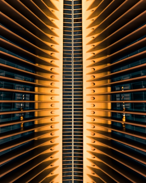 Vertical shot of an architectural building structure in World Trade Center of Oculus in New York