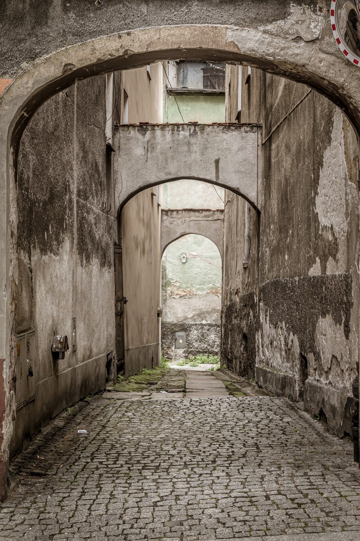 Free Photo vertical shot of an archway in the building