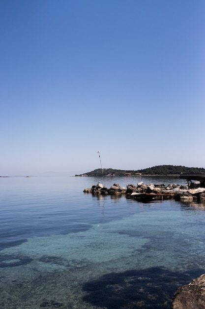 Vertical shot of the coast