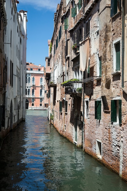 Vertical shot of the Grand Canal in Venice, Italy