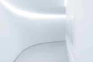 Free photo vertical shot of a perfect well-lighted white corridor