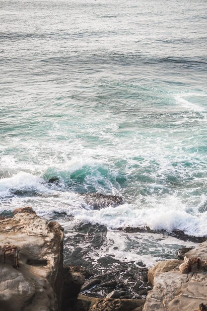 Vertical shot of the sea