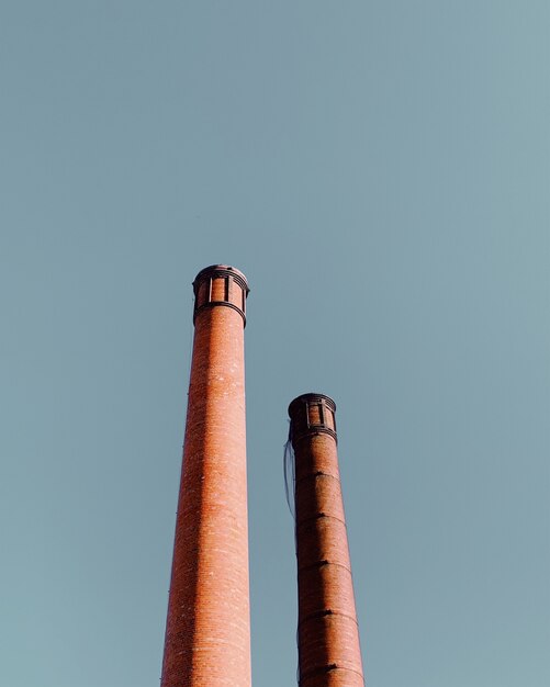 Vertical shot of shot towers