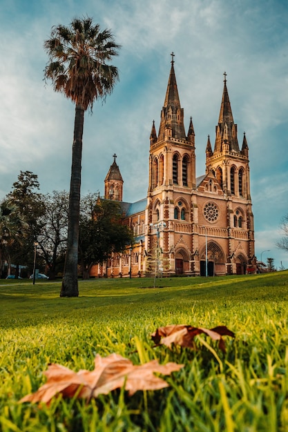 Vertical shot of the St Xaviers Cathedral in Adelaide, Australia