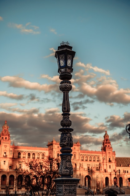 Vertical shot of a street light