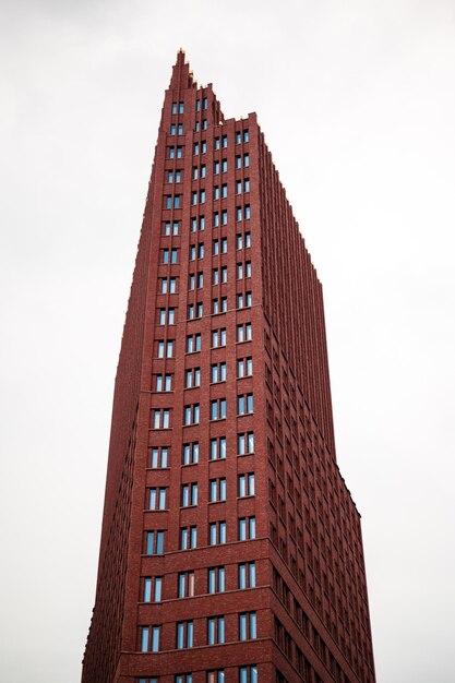 Vertical view of a skyscraper in Berlin Germany