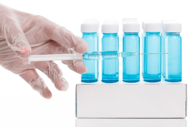 Vial with vaccine